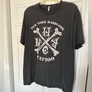 New York Hardcore Tattoo T shirt L